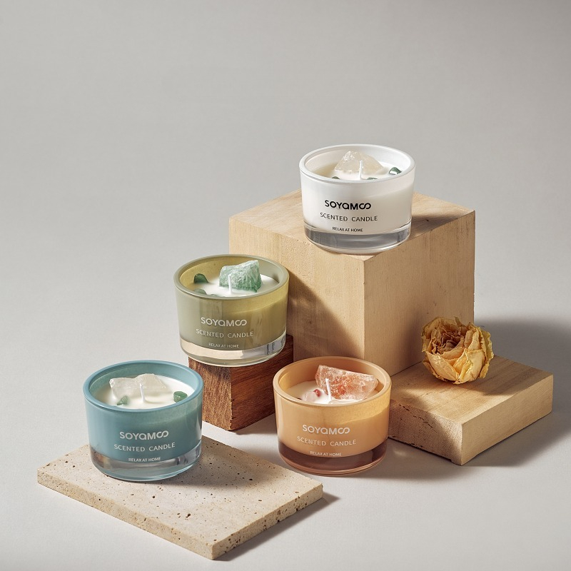 1 vela perfumada de cristal, c - Home Fragrance Non Toxic avaliação e preço